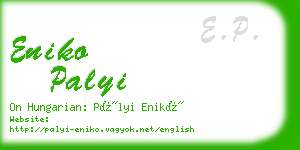 eniko palyi business card